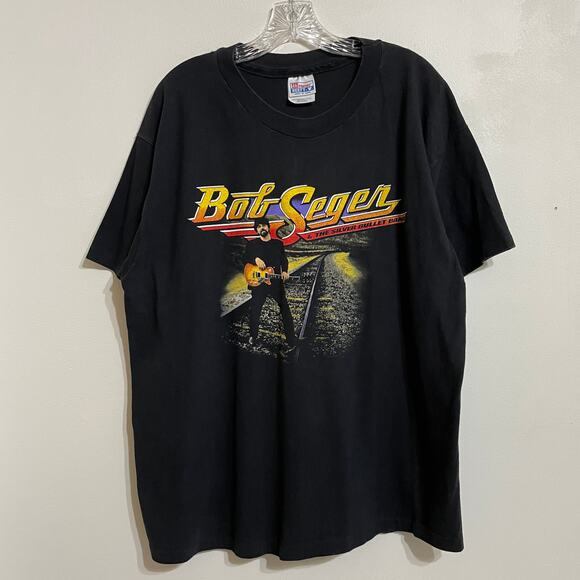 VTG 1996 Bob Seger Silver Bullet Band North American Tour Tee Hanes Unisex Sz XL - Picture 1 of 11